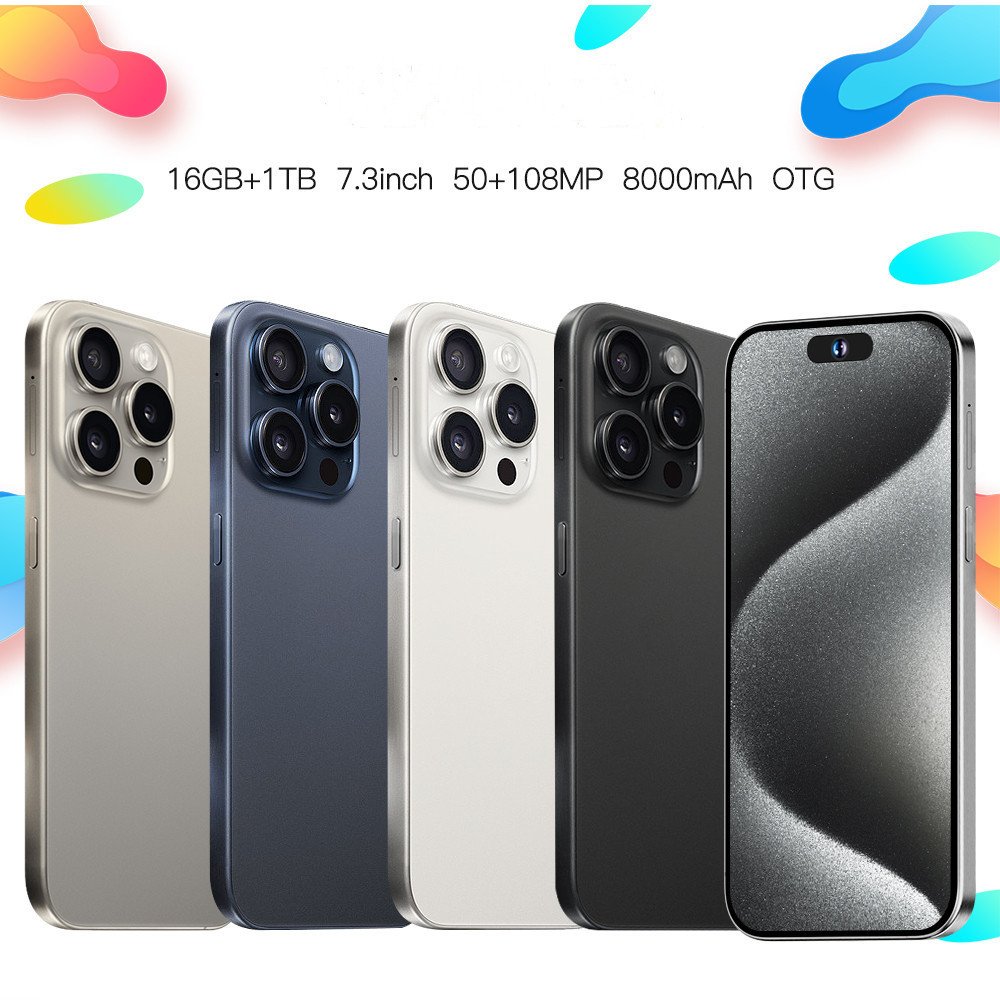 New Original phones 15 Pro Max Smartphones For 15Pro Max 16GB+1TB 5G Dual SIM Cellphone Mobile Phone